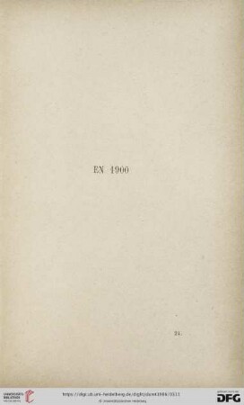 XIV. En 1900