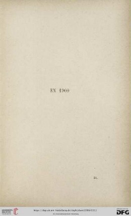 XIV. En 1900