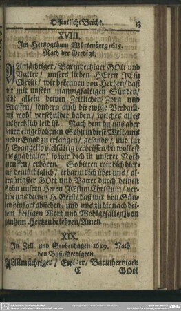 XIX. In Zell und Grubenhagen 1619. Nach den Buß-Predigten
