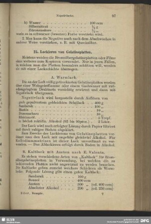 25. Lackieren von Gelatineplatten
