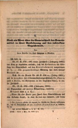 Zeitschrift für Civilrecht und Prozeß. 22. 1865
