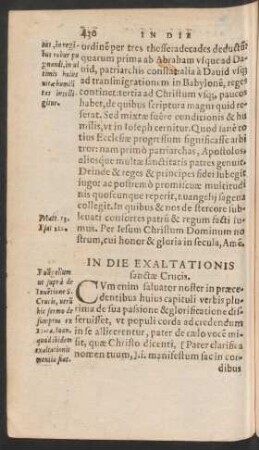 In Die Exaltationis sanctae Crucis.