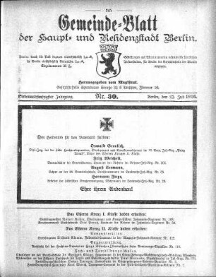 1916,30: Nr. 30, 23. Juli 1916