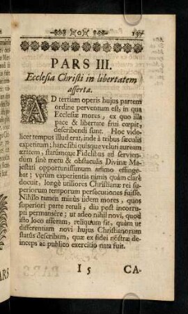 137, Ecclesia Christi in libertatem asserta