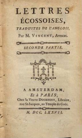 Lettres écossoises : traduites de l'anglois. 2