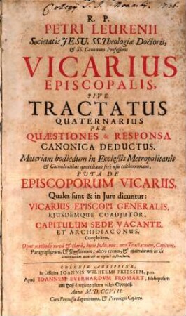 Vicarius episcopalis ...