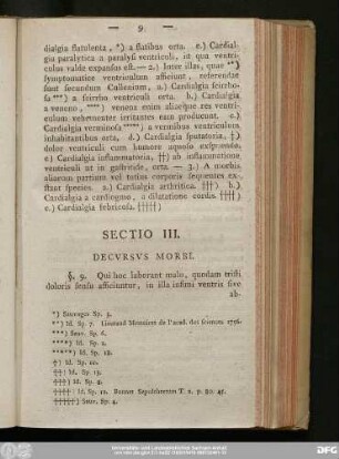 Sectio III. Decursus Morbi.