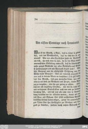 Am eilften Sonntage nach Trinitatis.