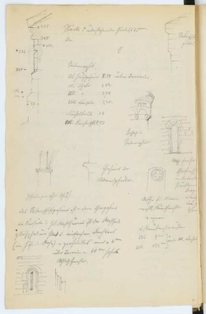 St. Peter, Straubing: Details (aus: Skizzen- und Fotoalbum 6)
