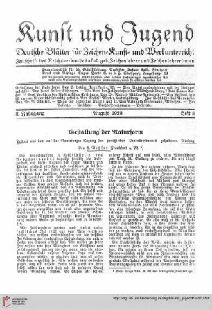 Heft 8 (August 1928)