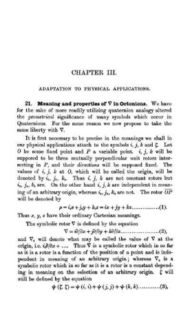 Chapter III. Adaptation to Physical Applications.