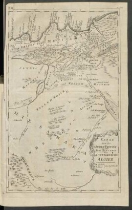Karte von der Suder Provinz oder Prov. Titterie des Koenigreichs Algier