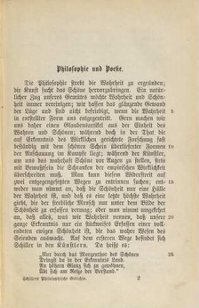 Einleitung und Kommentar zu Schillers philosophischen Gedichten