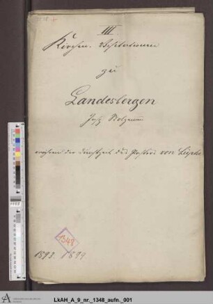 Landesbergen: Visitationsakten