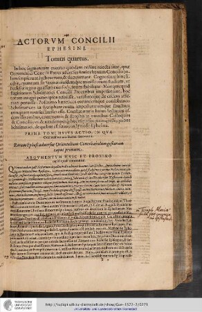 Actorum Concilii, Ephesini. Tomus quartus