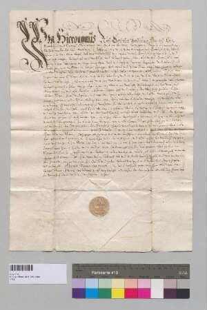 Abt Hieronymus von Oberaltaich übergeben einen Weinberg am Bogenberg an Thoman Staudinger, Weinzierl zu Bogen, zu Leibgeding.; S: Kloster Oberaltaich