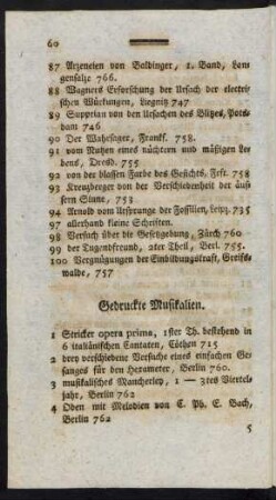 Gedruckte Musikalien.