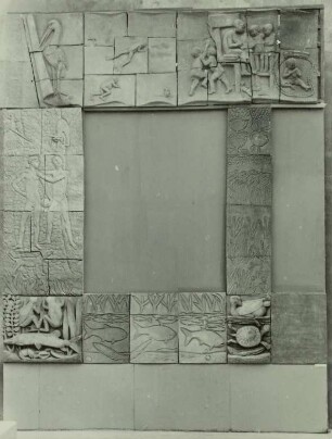 Keramikrelief: Wasser - Erde - Luft (Detail)
