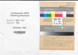Entnazifizierung Otto Schlieter , geb. 17.11.1900 (Regierungsobersekretaer)