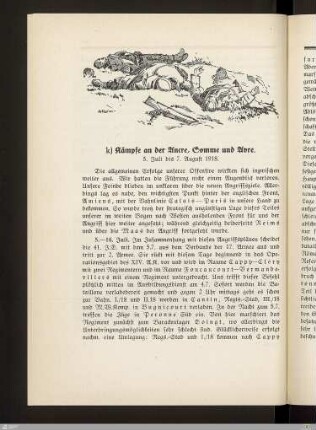 k) Kämpfe an der Ancre, Somme und Avre