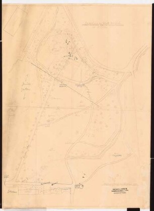 Schloss Seichau: Lageplan mit Gartenplan 1:500