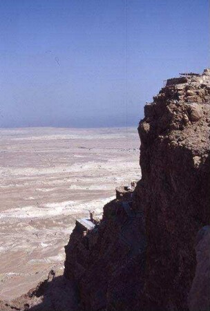 Massada, Dreistufenpalast mit Totem Meer [es-sebbe, Israel-Exkursion]