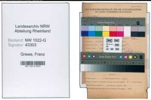 Entnazifizierung Franz Grewe , geb. 29.06.1895 (Kaufmaennischer Angestellter)