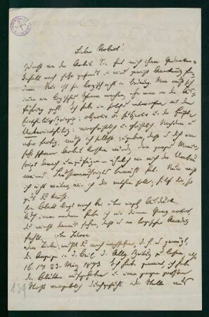 Brief vom 9. Juli 1876