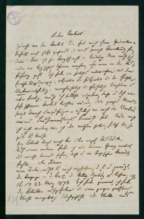 Brief vom 9. Juli 1876
