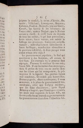 61-72, Le gouvernement populaire, le seul ...