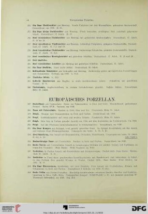 Europäisches Porzellan (Nr. 287-306)