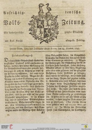 Zweiter Band. Drey und Dreißigstes Stück