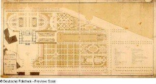 Generalplan für einen Garten des Japanischen Palais in Dresden