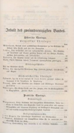 261-262 Inhaltsverzeichnis
