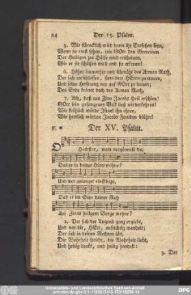 Der XV. Psalm.