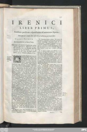Caput Primum. De Geniculatione in Sacra Coena.