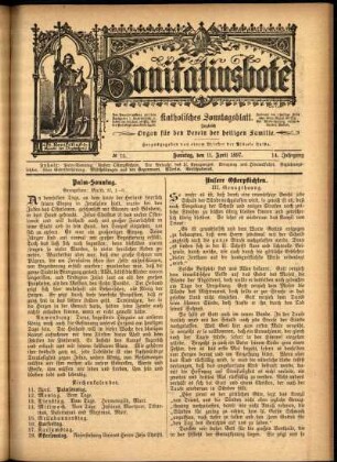 Erste Ausgabe vom Sonntag, den 11. April 1897.