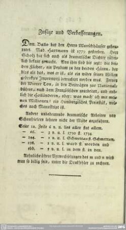 Zusäze und Verbesserungen