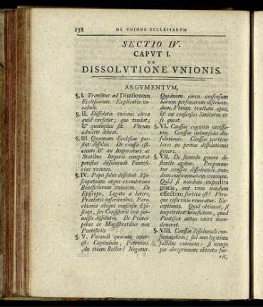 Sectio IV. De Dissolutione Unionis.