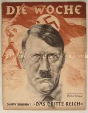 Illustrierte "Die Woche" über das "Dritte Reich" mit Porträts nationalsozialistischer Partei- und Staatsfunktionäre