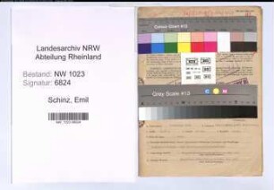 Entnazifizierung Emil Schinz , geb. 07.02.1894 (Kriminalsekretaer)