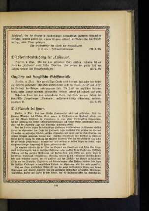 Die Konterbandeladung der "Lusitania".