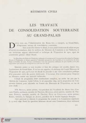 Les travaux de consolidation souterraine au Grand-Palais