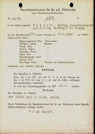 Wagner, Alfons