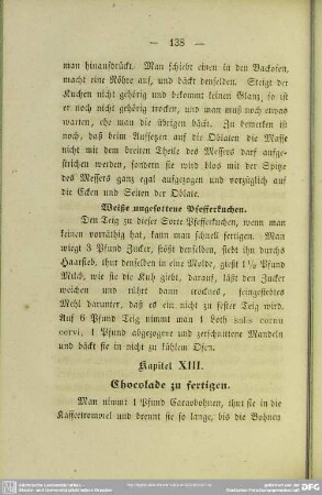 Kapitel XIII. Chocolade zu fertigen