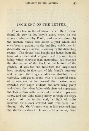 Incident of the letter
