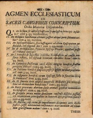 Acies Juridica Trino Selectarum Quaestionum Agmine Instructa, Sive Theses Inaugurales Ex Jure Universo