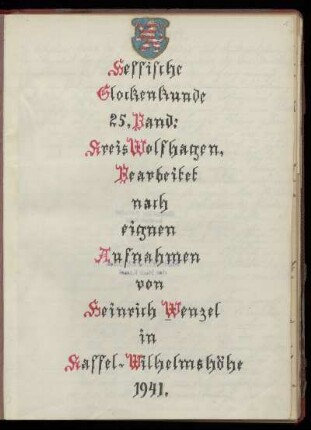 Bd. 25: Kreis Wolfhagen