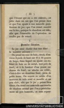 7. Première filtration