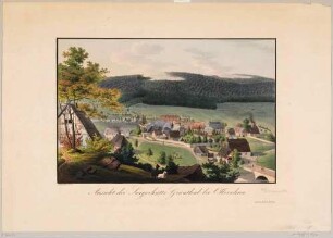 Das Bergwerk Saigerhütte in Grünthal (Olbernhau-Grünthal) im Erzgebirge in Mittelsachsen, Blick oberhalb von Olbernhau-Oberneuschönberg